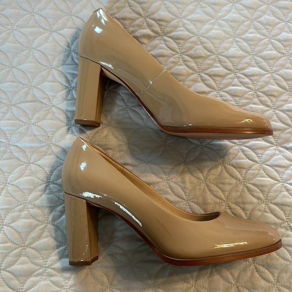 Clarks Kaylin Cara 2 Block Heels Size US 8.5 M Nude Color - Picture 6 of 16